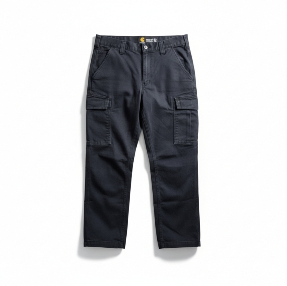 Carhartt Men’s Relaxed Fit Black Work Pants - 30x30 Distressed